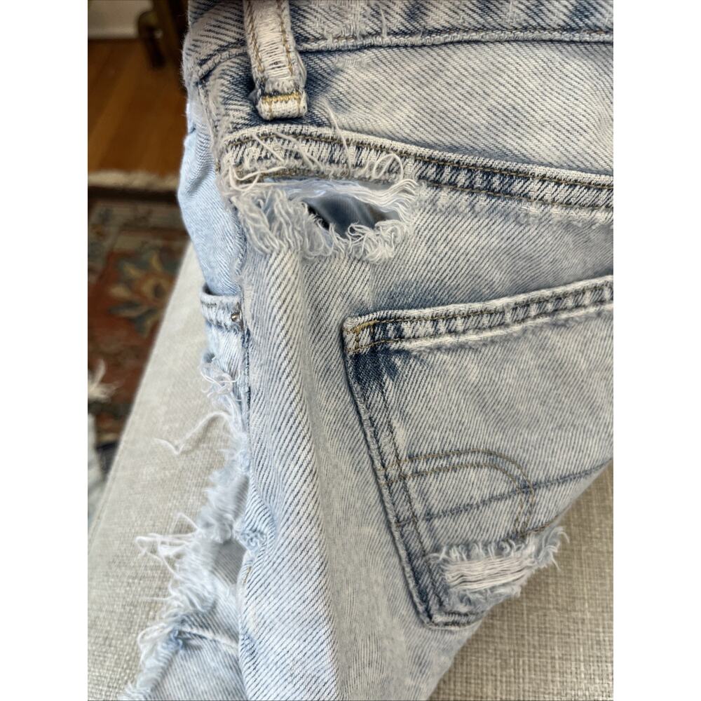 American Eagle/ Aeropostale Size 4 LOT Distressed Denim Mom Shorts 90s Baggy - Picture 15 of 16